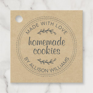 Rustic Homemade Cookies Kraft Paper Favor Tags