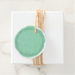 Rustic Homemade Green Watercolor Wash Write On Favor Tags