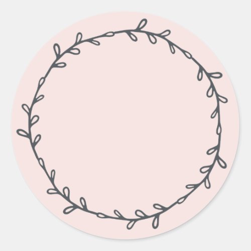 Rustic Homemade Jam Canning Pastel Pink Write On Classic Round Sticker