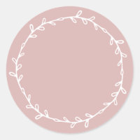 Rustic Homemade Jam Canning Silver Pink Write On Classic Round Sticker