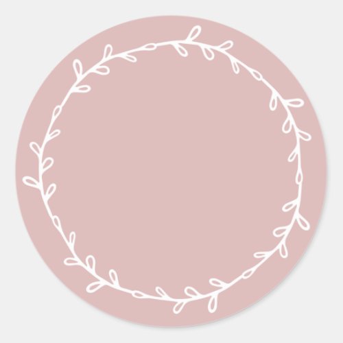 Rustic Homemade Jam Canning Silver Pink Write On Classic Round Sticker