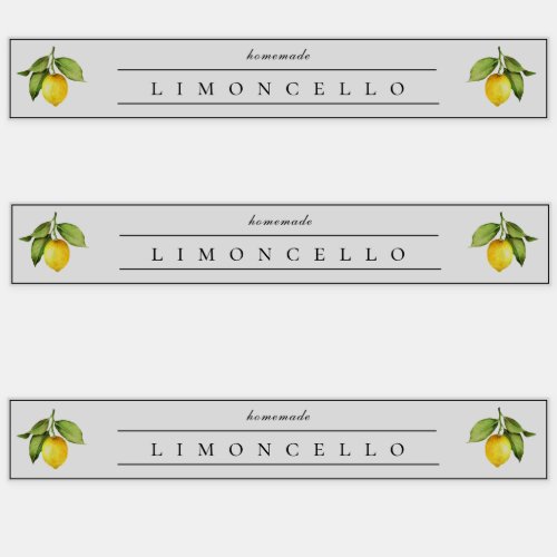 Rustic Homemade Limoncello Display Label 