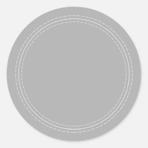 Rustic Homemade Simple Gray Write On Classic Round Sticker