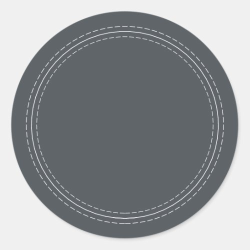 Rustic Homemade Simple Off_Black Write On Classic Round Sticker