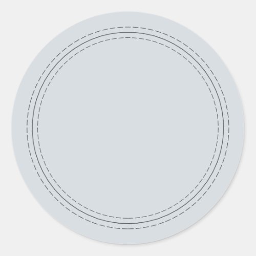 Rustic Homemade Simple Pastel Blue Write On Classic Round Sticker
