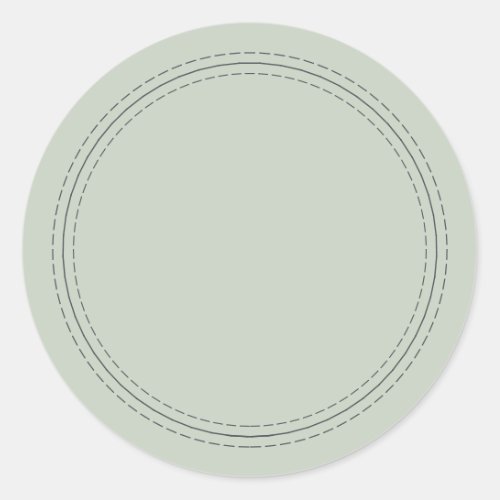 Rustic Homemade Simple Pastel Green Write On Classic Round Sticker
