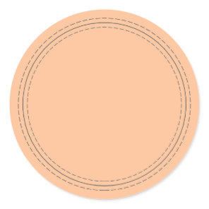 Rustic Homemade Simple Pastel Orange Write On Classic Round Sticker