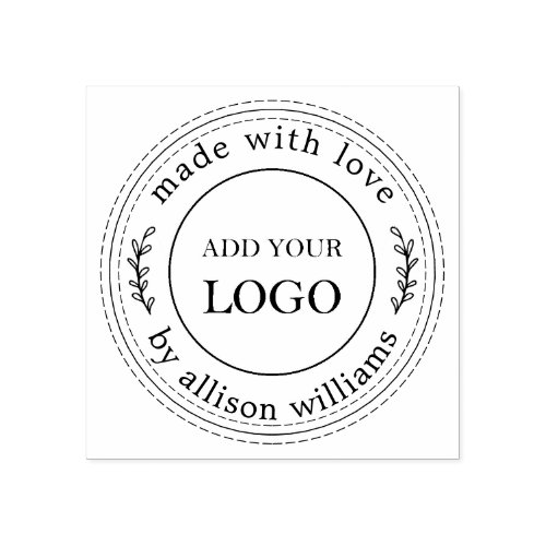 Rustic Homemade Small Business Logo Rubber Stamp