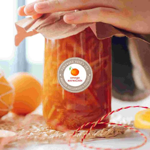 Rustic Homemade with Love   Orange Marmlade Label