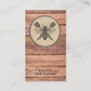 Rustic Honey Bee Beekeeper Apiary Business Card