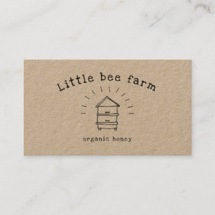 rustic honey beehive kraft business card
