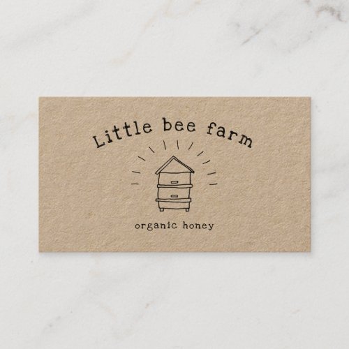 rustic honey beehive kraft business card