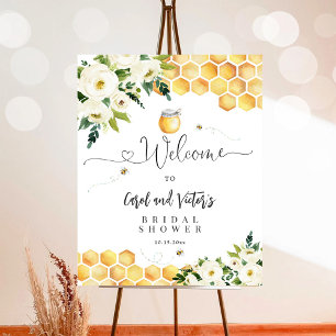 Rustic Honey Bumble Bee Welcome Sign