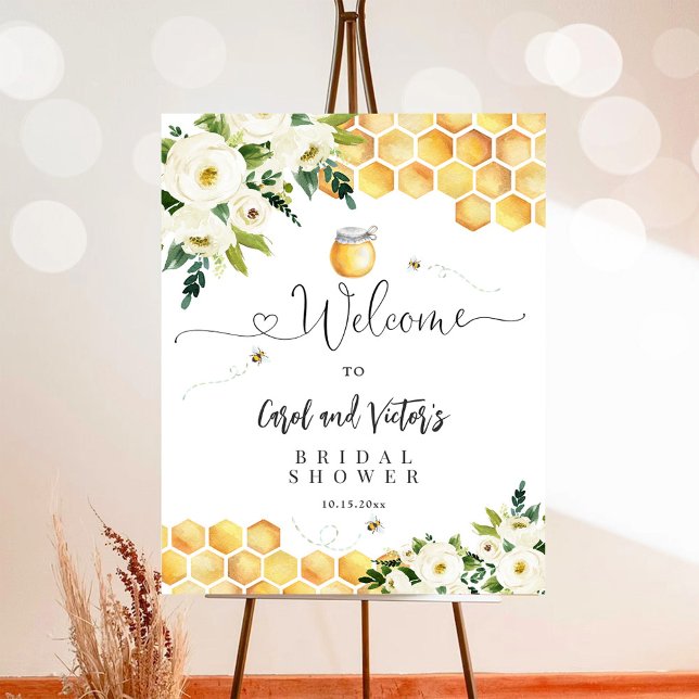 Rustic Honey Bumble Bee Welcome Sign (Creator Uploaded)