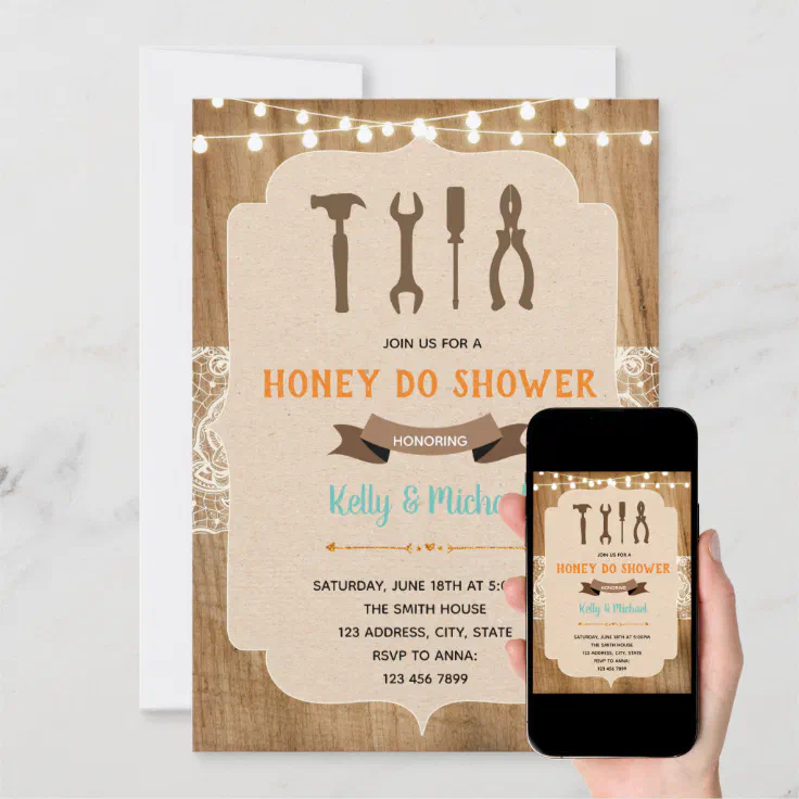 Rustic honey do shower Invitation Zazzle