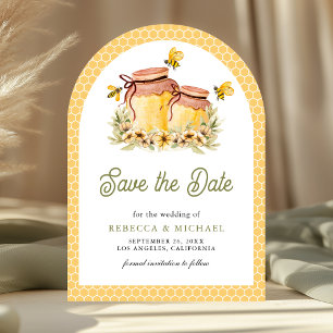 Rustic Honey Jars Arch Photo Wedding Save The Date