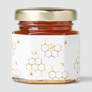 Rustic Honeycomb and Bees Honey Jar Favors