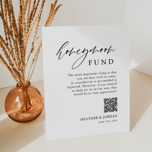Rustic Honeymoon Fund QR Wishing Well Sign
