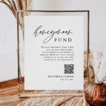 Rustic Honeymoon Fund QR Wishing Well Sign