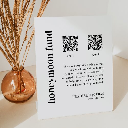 Rustic Honeymoon Fund Scan QR Wishing Well Sign