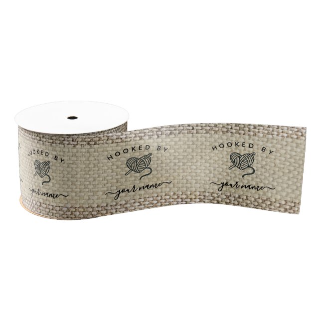 Rustic Hooked by Custom cut and sew crochet  Grosgrain Ribbon (Spool)