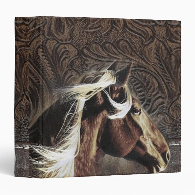 rustic  horse cowboy  western country wedding binder (Front/Spine)