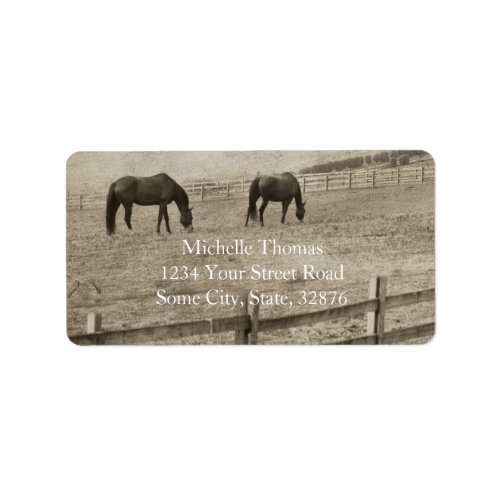 Rustic Horse Farm Label