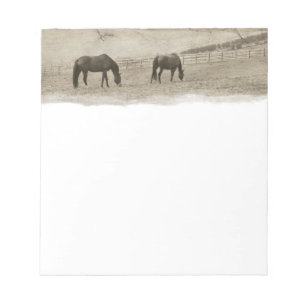 Rustic Horse Farm Notepad