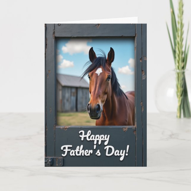 Rustic Horse Fathers Day Card (Front)