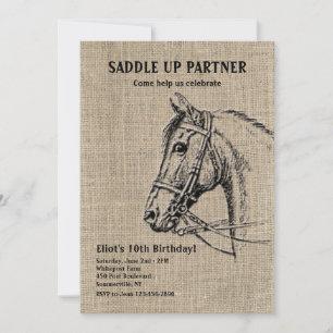 Rustic Horse Invitations