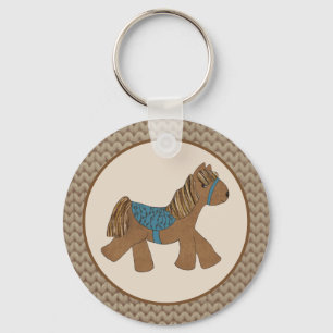 rustic horse keychain