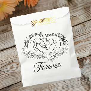 Rustic Horse Love Country Western Wedding Favor Bag