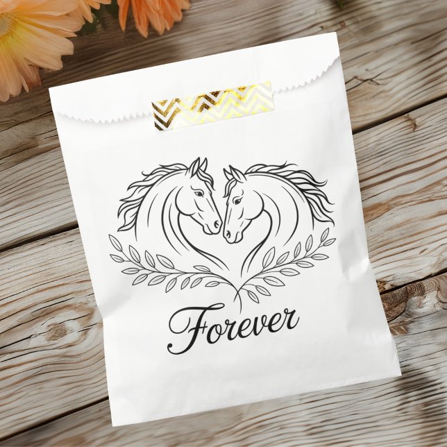 Rustic Horse Love Country Western Wedding  Favor Bag (Creator Uploaded)
