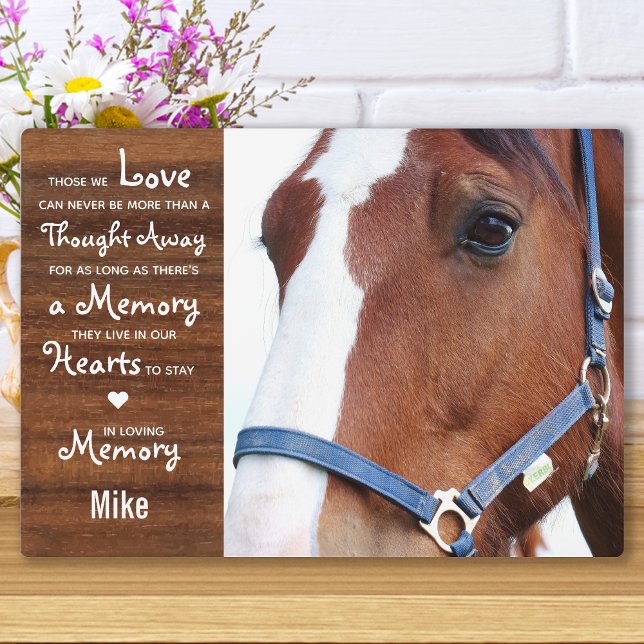 Rustic Horse Memorial Keepsake Plaque (Creator Uploaded)
