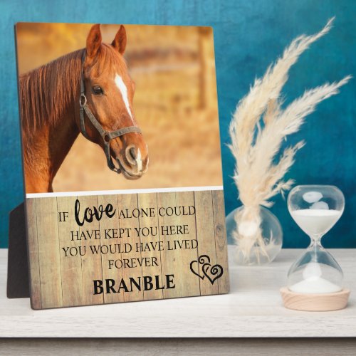 Rustic Horse Memorial Photo Plaque