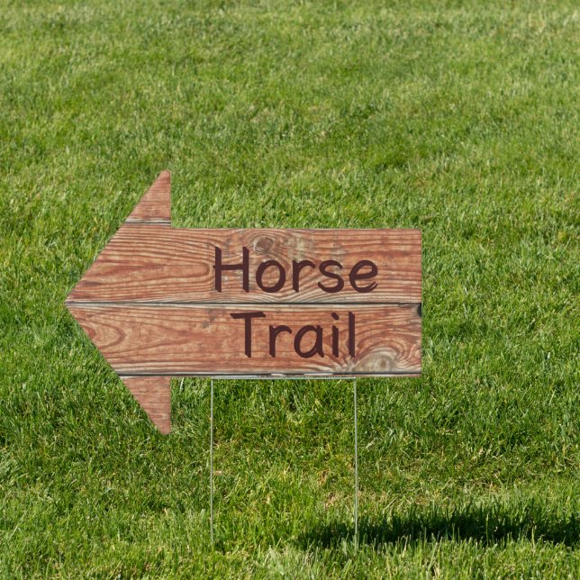 Rustic Horse Trail Directional Sign (Insitu)