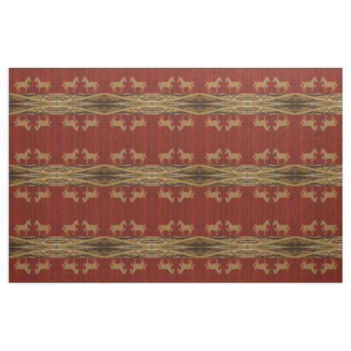 Rustic Horses Fabric