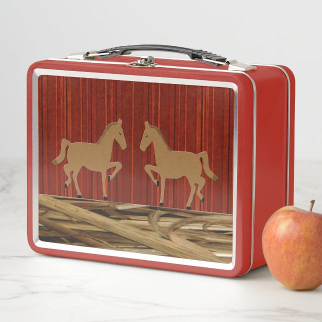 Rustic Horses Metal Lunch Box (In Situ)