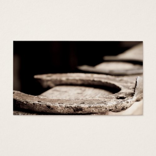 Rustic Horseshoe Business Card Templates