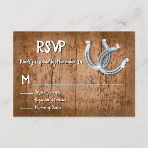 Rustic Horseshoe Lucky in love RSVP
