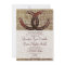 Rustic Horseshoes Burlap Print Wedding Invitations