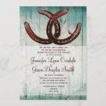 Rustic Horseshoes Country Style Wedding Invitation