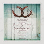 Rustic Horseshoes Country Style Wedding Invitation