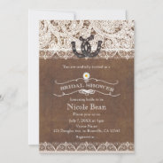 Rustic Horseshoes & Lace Country Bridal Shower Invitation at Zazzle