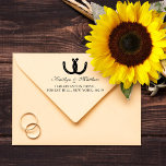 Rustic Horseshoes Wedding Return Address Self-inking Stamp<br><div class="desc">Celebrate in style with this elegant and very trendy wedding return address self-inking stamp. This design is easy to personalize with your return name and address and your guests will be thrilled when they see this stamped onto their wedding invitation envelopes and RSVP card envelopes adding a professional finishing touch...</div>