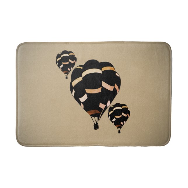 Rustic Hot Air Balloons Bath Mat (Front)