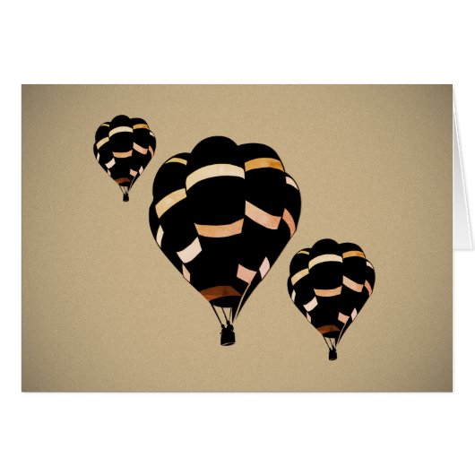 Rustic Hot Air Balloons Cards (Front Horizontal)