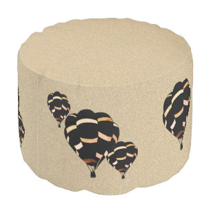 Rustic Hot Air Balloons Pouf
