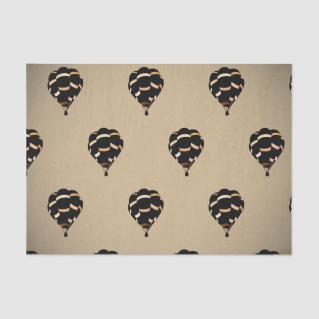 Rustic Hot Air Balloons Tissue Paper (Front)