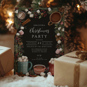 Rustic Hot Chocolate Christmas Invitation